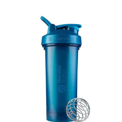 BlenderBottle Classic V2 Botella mezcladora perfecta para batidos de proteínas y preentrenamiento, 28 onzas, color azul océano