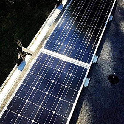 Renogy 4 juegos de soportes de montaje de panel solar Z ligeros de aluminio sin corrosión para caravanas, remolques, barcos, yates, pared y otras instalaciones de techo fuera de la viga, 4 unidades
