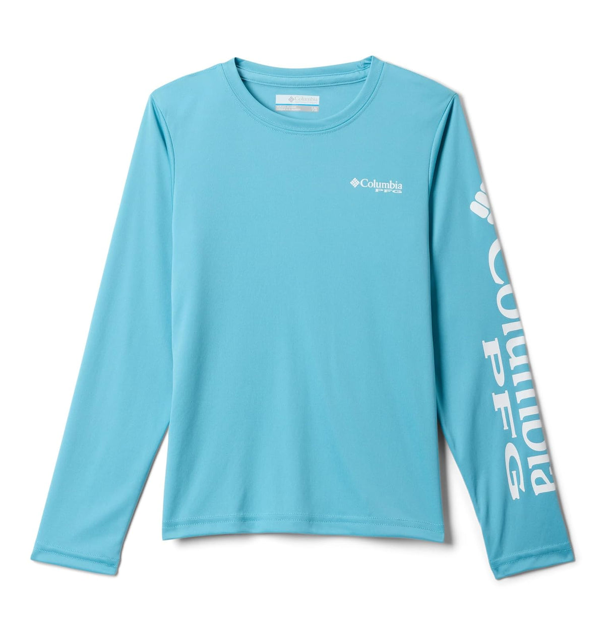 Columbia Playera de Manga Larga Terminal Tackle Camisa de Senderismo para Niños - Logotipo clásico azul - blanco - M