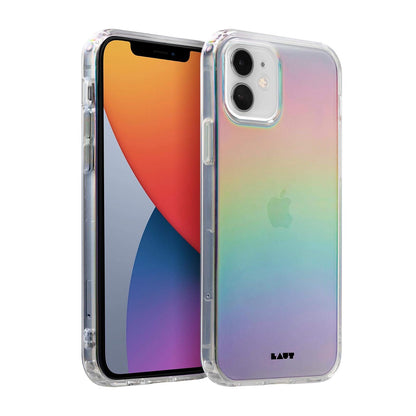 LAUT - Funda Holo Compatible con iPhone 12 / iPhone 12 Pro | Brillo Iridiscente | Protección contra Impactos de 4 m | Botones fáciles de Hacer Clic • Medianoche