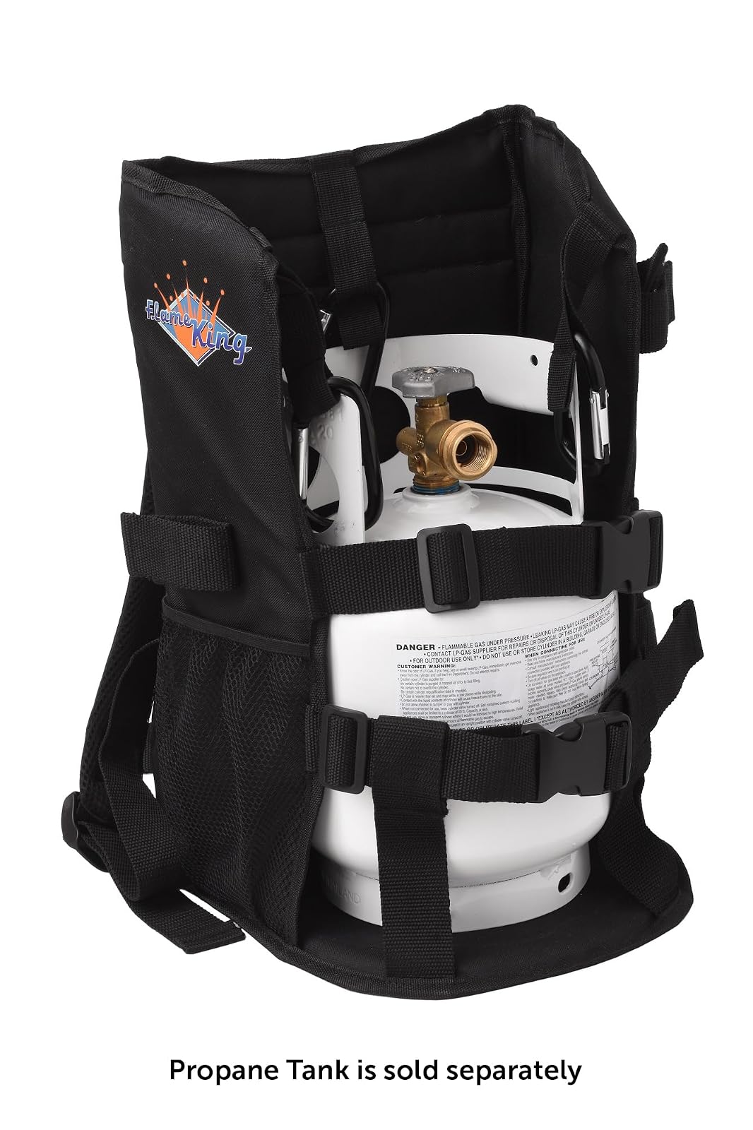Flame King - Mochila para tanque de propano para cilindro de 5 libras o 10 libras y antorcha de malezas