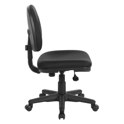Office Star - Silla de Oficina esculpida neumática con Asiento Acolchado Grueso y Soporte Lumbar Integrado, Color Negro
