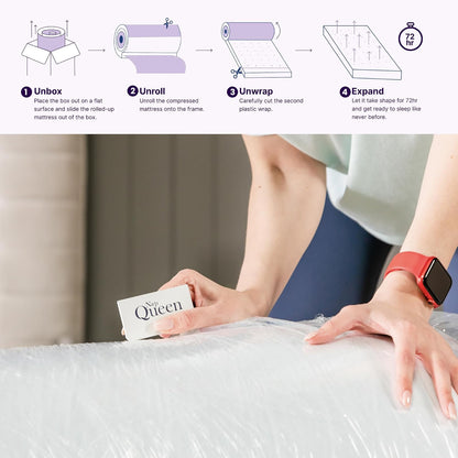 NapQueen - Colchón de Espuma viscoelástica de Gel refrescante de 6 Pulgadas, tamaño Individual, tamaño Individual, tamaño Mediano, para Cama en Caja, Color Blanco
