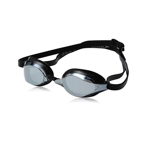 Speedo Speed Socket 2.0 Mirrored Swim Goggles, Dazzling Blue, One Size