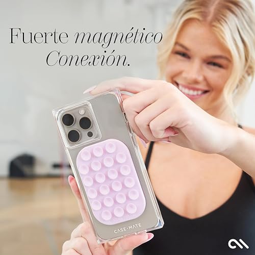 Case-Mate Stick it! Soporte magnético para teléfono con Ventosa | Soporte de succión a presión para iPhone Pro MAX Serie 16/15/14/13 | Soporte de succión Desmontable para teléfono con succión MagSafe
