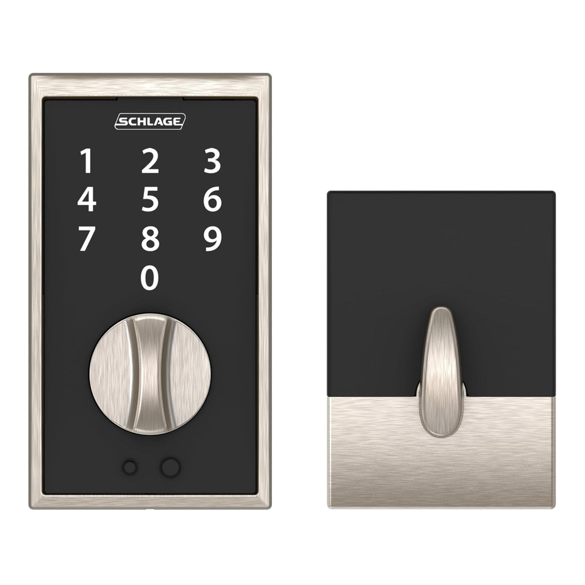 Schlage Camelot cerradura de Touch, Century, Níquel Satinado