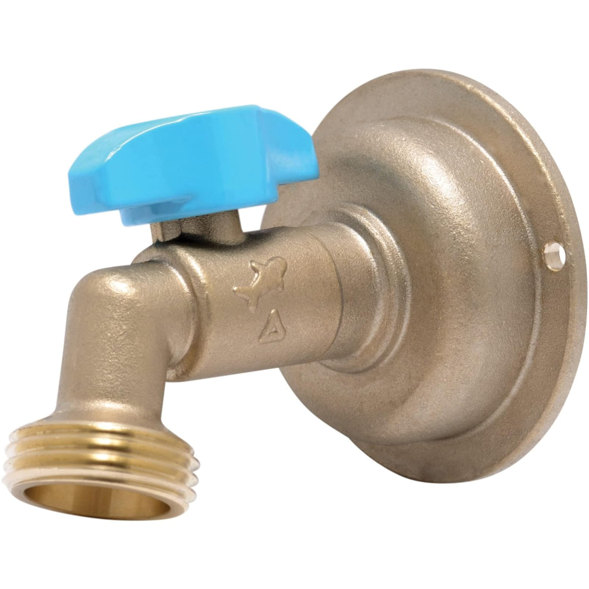 SharkBite Babero de manguera MHT de 90 grados de 1/2 x 3/4 pulgadas, cuarto de vuelta, empuje para conectar el accesorio de fontanería de latón, tubo PEX, cobre, CPVC, PE-RT, HDPE, 24620LF