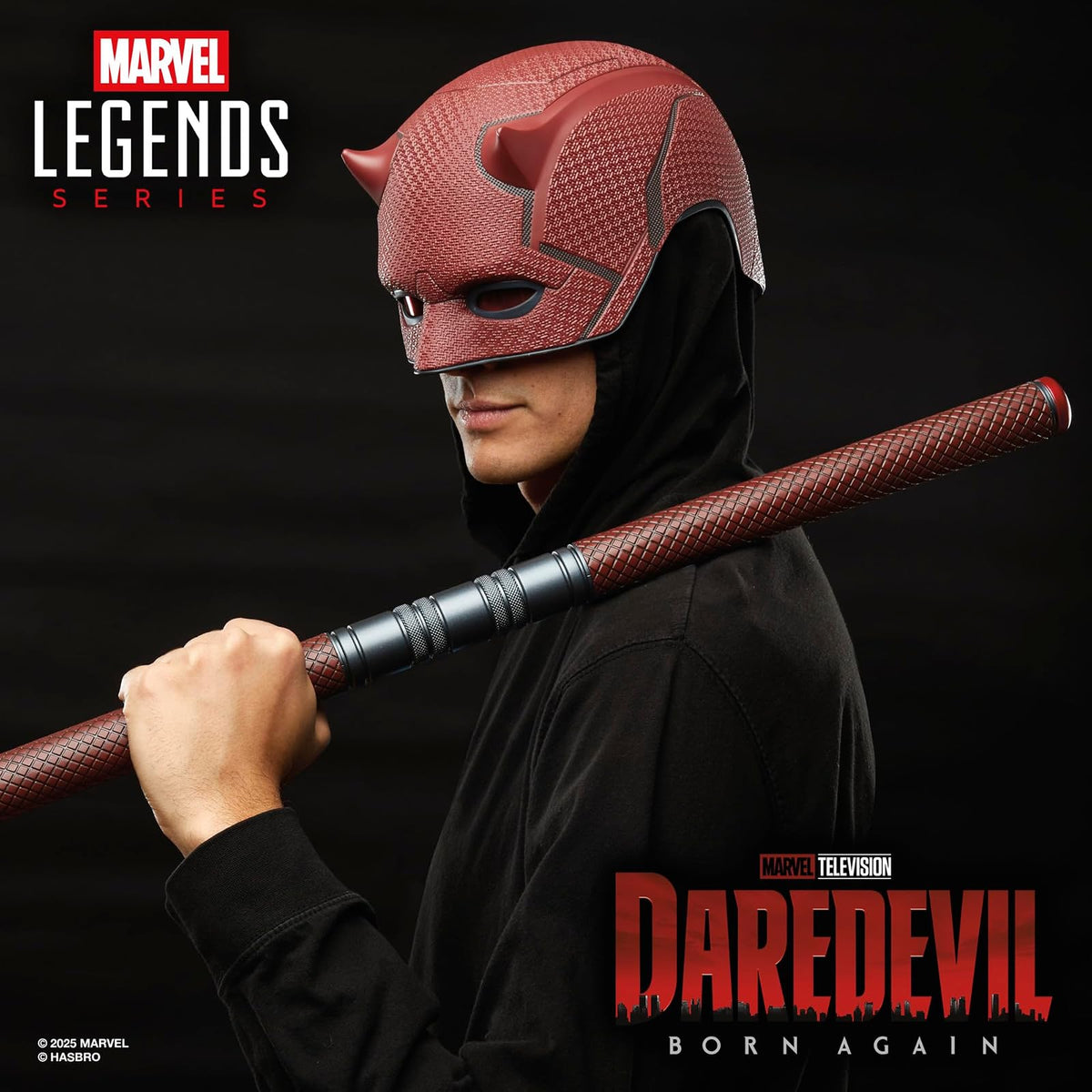 Marvel Legends Series, Daredevil: Born Again, Mascara Premium para Juego de rol y bastón de Combate