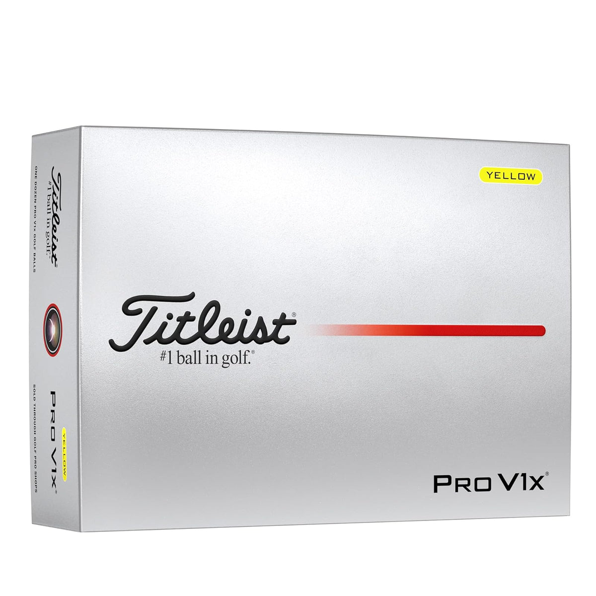 Titleist Pro V1x Pelotas de Golf Docena - Números bajos - yellow