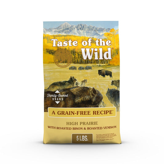 Taste Of The Wild High Prairie Alimento para Perro | Bisonte y venado asados, todas las etapas de vida, sin granos, probióticos específicos para la salud digestiva