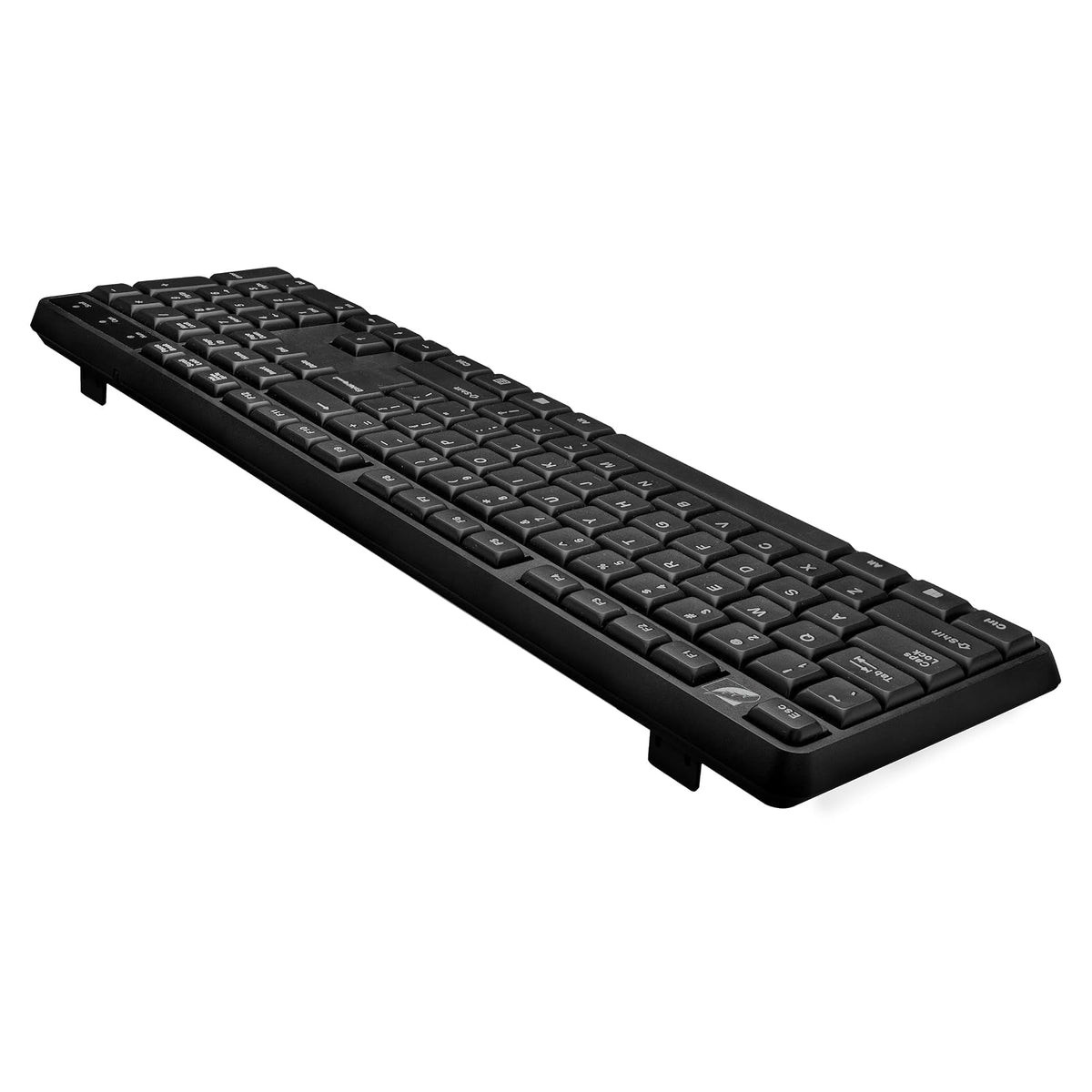 Green Leaf 18-8374 Kit Multimedia Teclado y Mouse Inalambrico 3D, 1000 DPIs, 104 Teclas, Negro