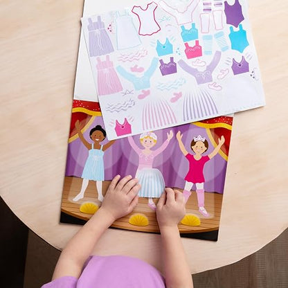 Melissa & Doug Bloc de Autoadhesivos de Prendas de Vestir Reutilizables (5 Fondos, más de 165 calcomanías)