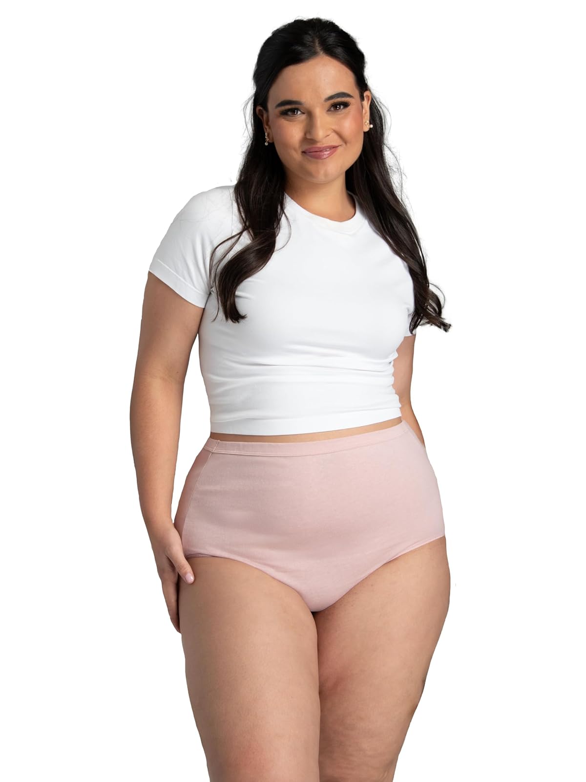 Fruit of The Loom Pantaleta Plus Size Brief de Algodón Pack de 6 para Mujer