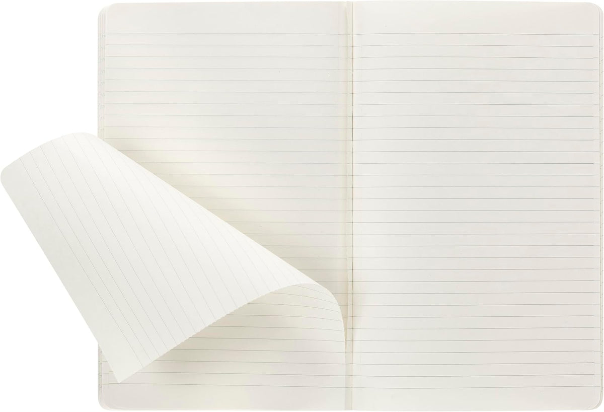 Moleskine Cahier - Diarios (3 unidades), tamaño grande, (5 x 8.25), cubierta suave, Rayado, Kraft marrón