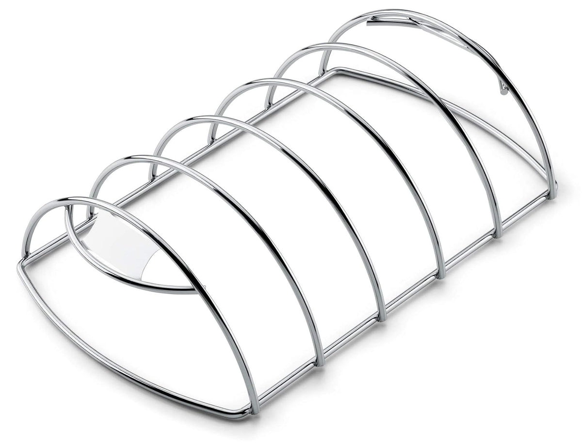 Weber Rejilla para Costillas 6605 Acero Cromado | Pequeño, 5 , amplia y resistente, fácil limpieza