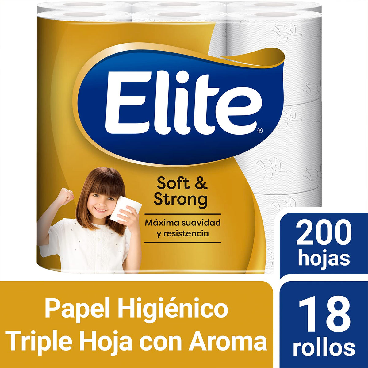 Elite Soft & Strong Papel Higiénico Triple Hoja 18 Rollos - Máxima Suavidad y Resistencia