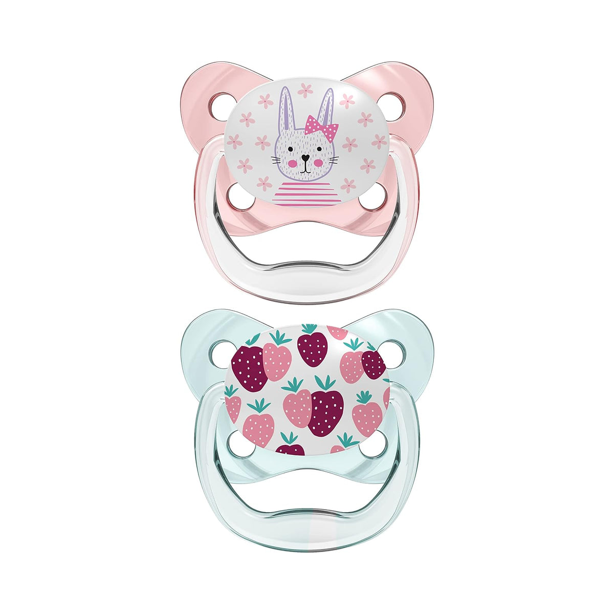 Dr. Brown's PreVent Chupón de contorno, etapa 1 (0 – 6 m), diseño de lunares, color rosa