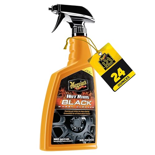 Meguiar's, Hot Rims Limpiador de Rines Negros, G230524, 709ml | Gel espumante profundo especialmente formulado para limpiar eficazmente las ruedas mate, , satinadas y cromadas
