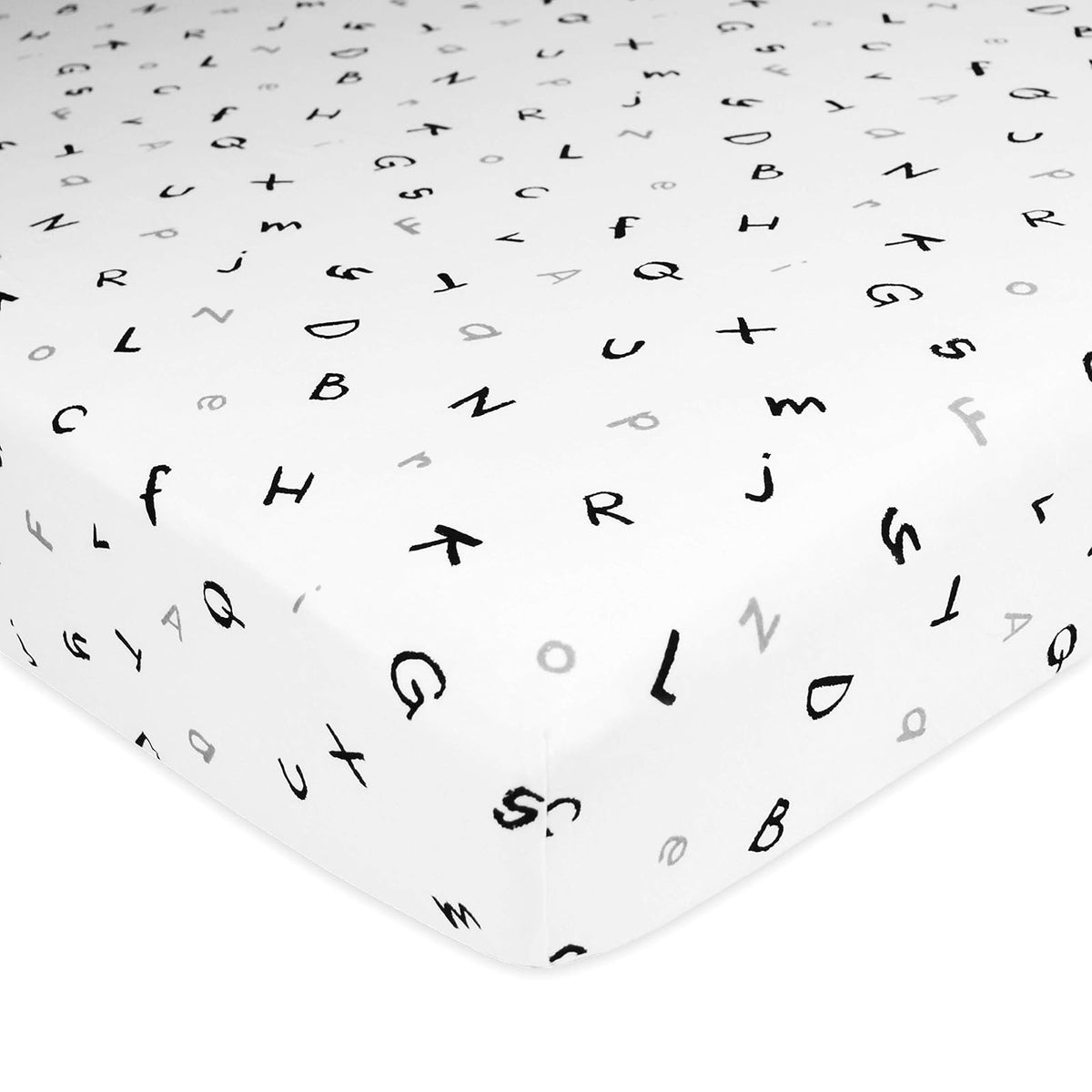 American Baby Company Sábana Ajustable de Cuna, Estrellas Rosas - Alphabet
