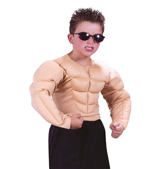Fun World Muscle Shirt - Disfraz Infantil, Talla S