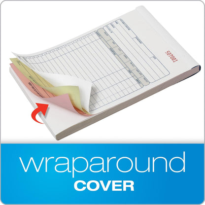 Adams Sales Order Book, 3-Part, Carbonless, White/Canary/Pink, 5-9/16 x 8-7/16 Inches, 50 Sets per Book (TC5805)