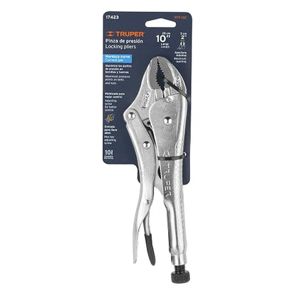 Truper PPT-10C, Pinza de presión 10", mordaza curva