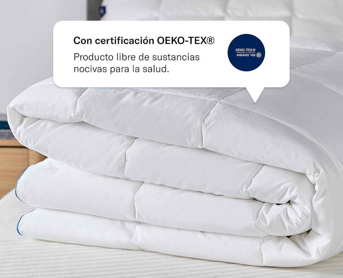 Luuna Nuevo Duvet de Plumón de Microfibra Primavera/Otoño, Down Alternative, Matrimonial-Queen Size, 12 Meses de Garantía