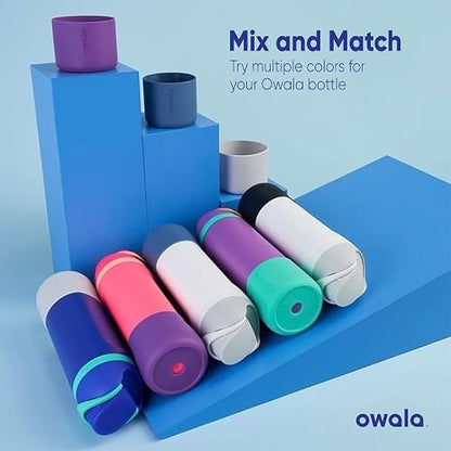 Owala Silicone Water Bottle Boot, Funda protectora Antideslizante para botella de agua 24 Oz, Azul