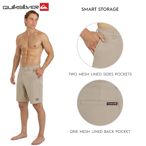Quiksilver Regular Fit Fixed Waist Water Friendly Active Hybrid Shorts Pantalones Cortos Informales Hombre