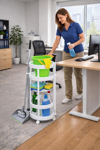 Italhome Carrito para Productos De Limpieza Caddy 4 Niveles