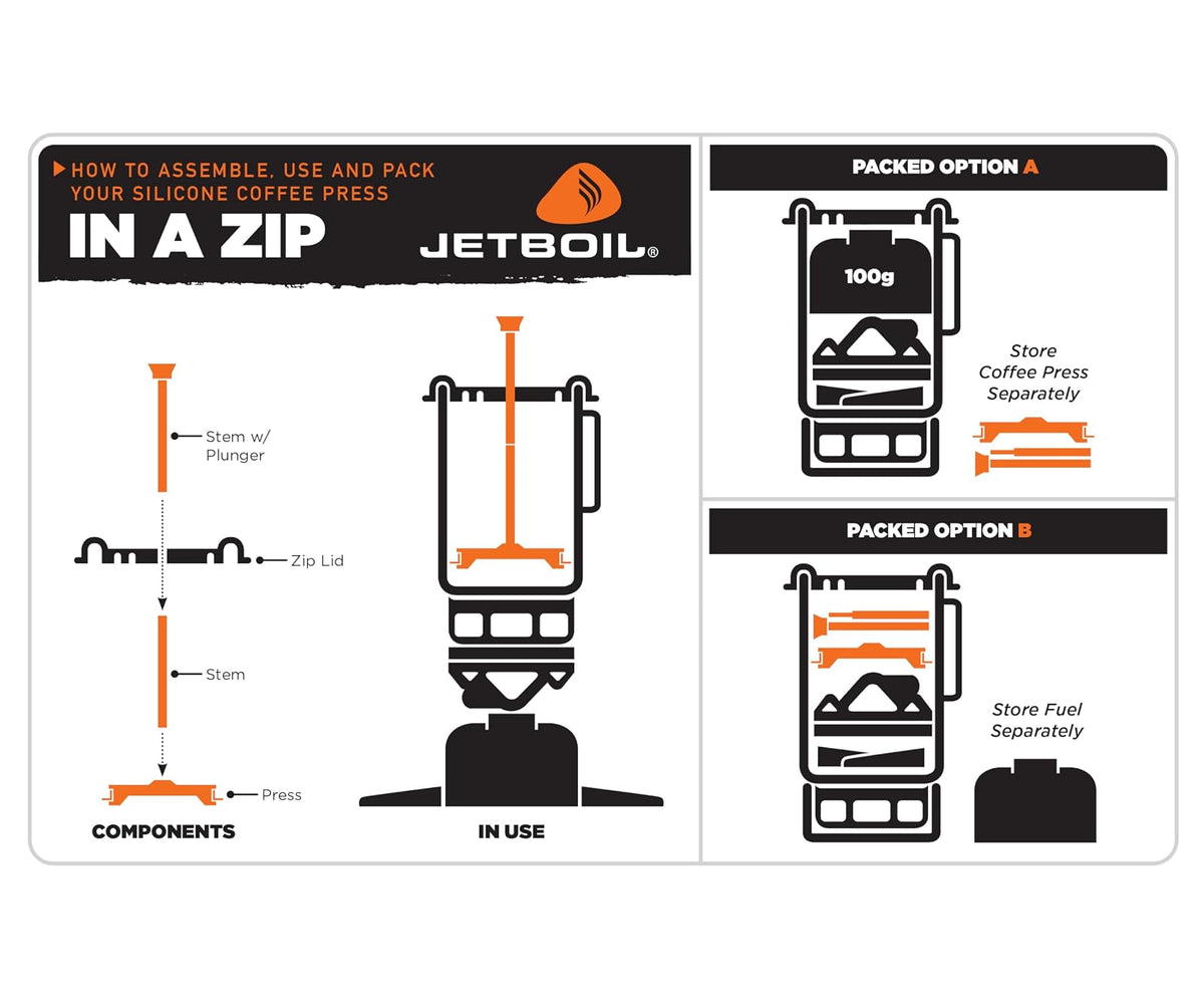 Jetboil Cafetera de prensa francesa para estufas de camping y mochilero Jetboil