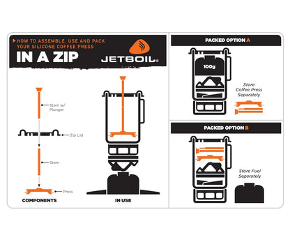 Jetboil Cafetera de prensa francesa para estufas de camping y mochilero Jetboil