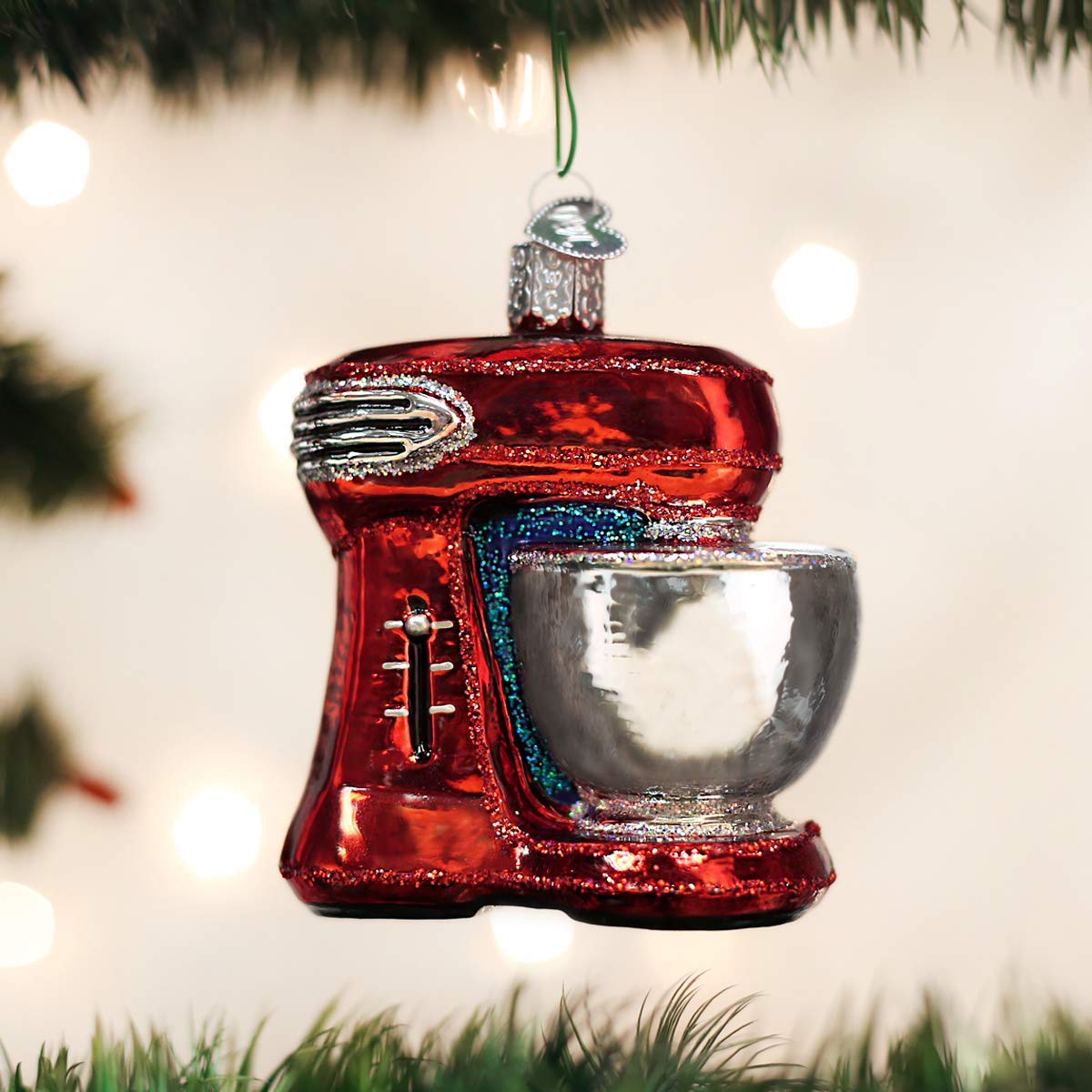 Old World Christmas Ornaments: Colección Chef's Adornos soplados de Vidrio para árbol de Navidad, Mezclador