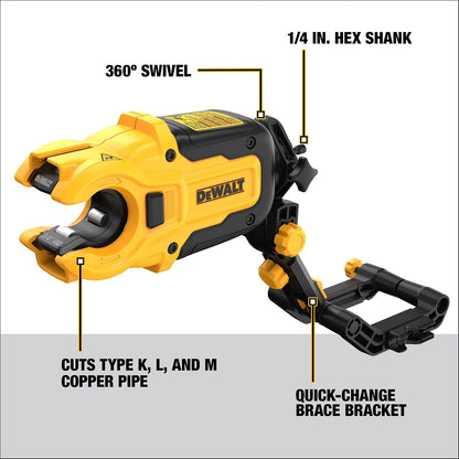 DEWALT Cortador de Tubos de Cobre IMPACT CONNECT™ (DWACPRIR)