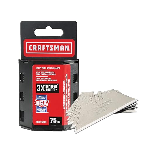 CRAFTSMAN Cuchillas para cuchillos utilitarios, paquete de 75 (CMHT11700N)