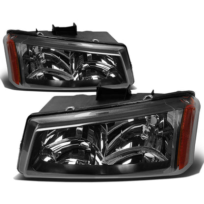DNA Motoring Conjunto de Faros Delanteros, Lado Conductor y Pasajero - HL-OH-CS03-2P-BK-AM