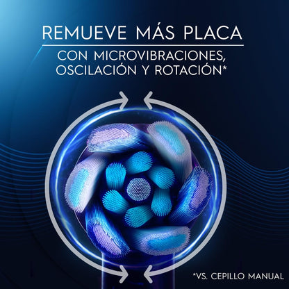 Oral B iO Series 4, Cepillo de Dientes Eléctrico, Cabezal Redondo, Sensor de Presión, Blanco