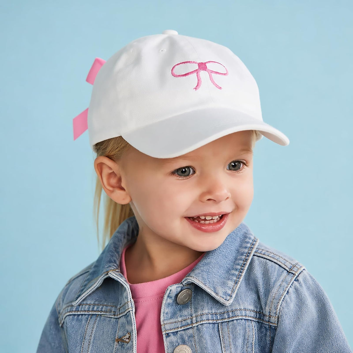 Mud Pie Children's Embroidered Hat with Bow
