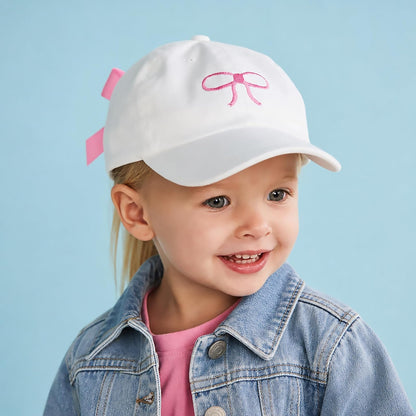 Mud Pie Children's Embroidered Hat with Bow