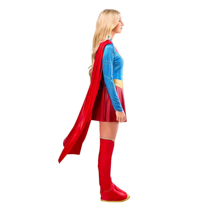 Rubies - Disfraz de Supergirl Deluxe para mujer, Rojo/Azul, S