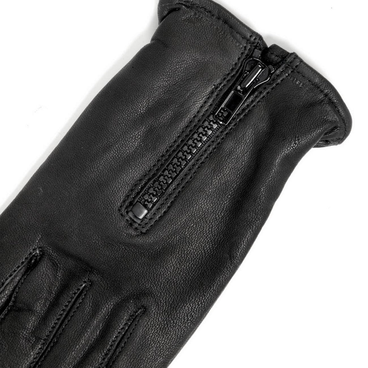Hot Leathers - Guantes de Piel con Forro Polar (tamaño Mediano), Color Negro