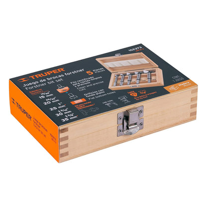 Truper JBFM-5, Juego de 5 brocas forstner para madera