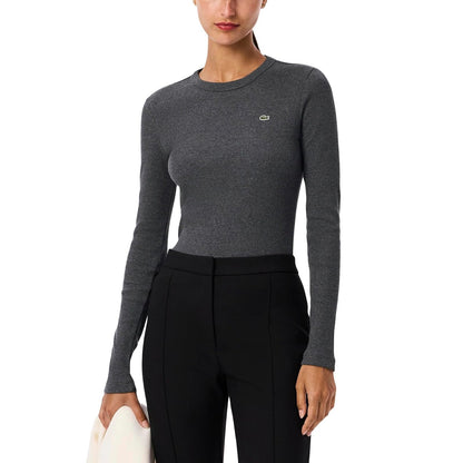 Lacoste Playera Slim fit de algodón orgánico y Manga Corta para Mujer
