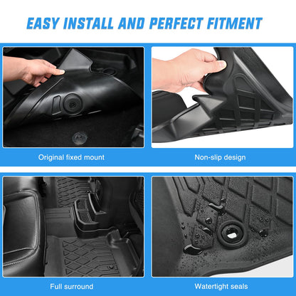 Nilight TPE - Alfombrillas de Piso para Chevy Malibu 2016, 2017, 2018, 2019, 2020, 2021, 2022, 2023, 2024, 2025, para Todo Tipo de Clima, Ajuste Personalizado