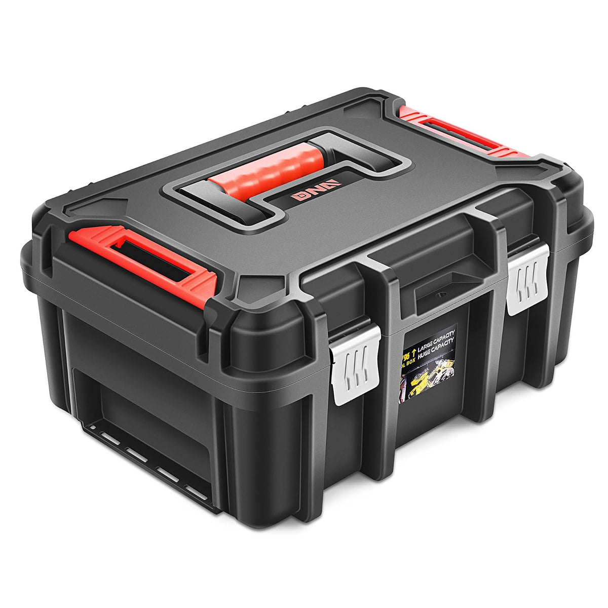 DNA Motoring Caja de Herramientas con Bandeja Extraíble para Taller, Garaje y Hogar,Gran Capacidad,TOOLS-00309 - Caja de herramientas, 1 unidad