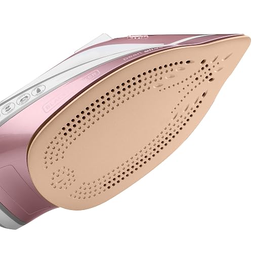 Black+Decker Plancha de Vapor Pearlglide Suela de Cerámica 1200W, IR23972 | Cerámica con infusión de perlas para un mejor deslizamiento y función de autolimpieza