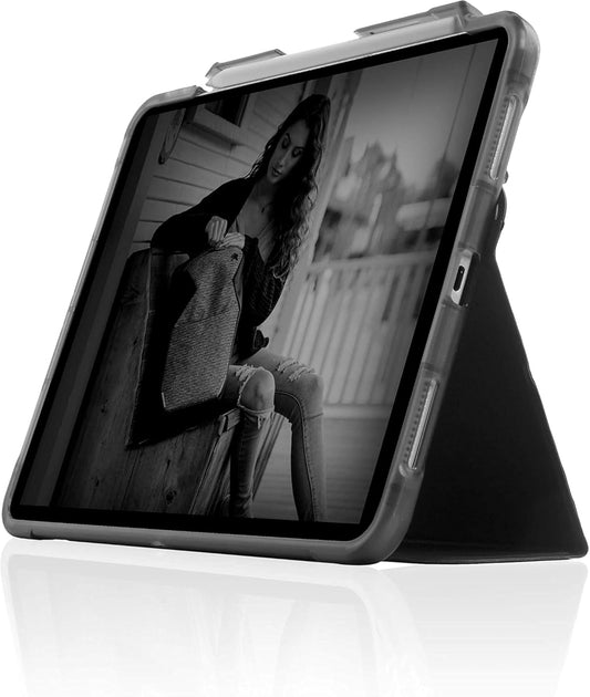 STM Studio Funda Folio Compatible con iPad 10.2" Gen 7/8/9, Protección contra Golpes, Cubierta Inteligente - Morado