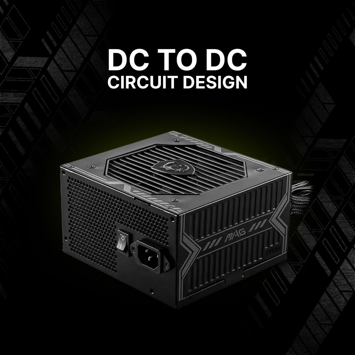 MSI mag A750BN PCIE 5 Fuente de alimentación para Juegos - PCIE 5.1 Ready - 80 Plus Certificado de Bronce 750w - Tamaño Compacto - ATX PSU
