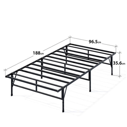 Zinus Smartbase Base de Cama Individual con Patas de Acero Antiderrapantes para Mayor Estabilidad y Resistencia en Caja, Fácil de Armar con Garantía de 5 Años