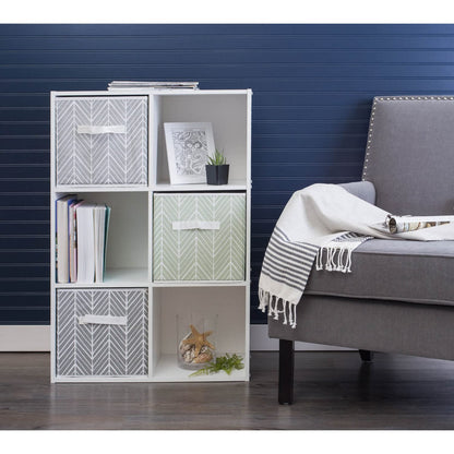 DII Home Essentials de Tela Plegables Recipientes, 11 X 27,94 cm X 27,94 cm, Juego de 2